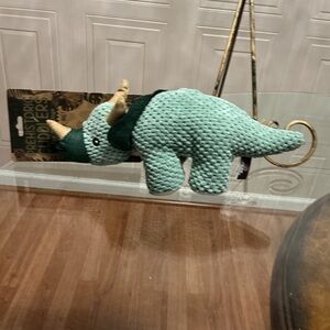 Bow Wow Pet - Green Dinosaur -   Dog Toy With Squeaker  Dog Toy 14”